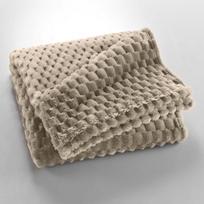 Taupe spalvos iš mikroflanelės antklodė ir pledas 125x150 cm Mini Frosty – douceur d'intérieur