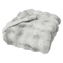Pilkos spalvos iš mikropliušo antklodė ir pledas 180x220 cm Mounty – douceur d'intérieur