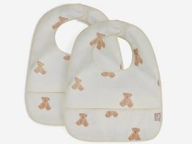 Jollein neperšlampamas seilinukas Bib su kišene Teddy Bear 2vnt