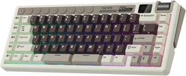 Royal Kludge M70 RGB Mocha Grey belaidė klaviatūra | 75%, Hot-swap, Beige Switch, US