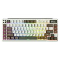 Royal Kludge L75 RGB Palm Green belaidė klaviatūra | 75%, Hot-swap, Beige switches, US