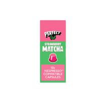 Braškių skonio matcha žaliosios arbatos kapsulės Nespresso® Original kavos aparatams PerfectTed, 10 vnt.