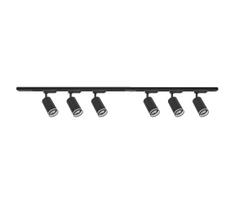 Taškinis šviestuvas bėgelinėje sistemoje PIPE, 6xGU10/10W/230V, juodas