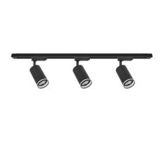 Taškinis šviestuvas bėginėje sistemoje PIPE 3xGU10/10W/230V juodas