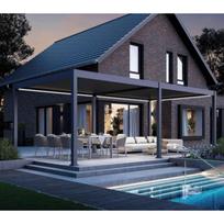 Pavėsinė - pergola PRO DELUXE AUTOMATIC 3,6x7,2m su LED, ANTHRACITE