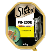 SHEBA Finesse 85 g - drėgnas visavertis pašaras suaugusioms katėms su vištiena, paštete