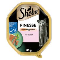 SHEBA Finesse 85 g - drėgnas visavertis ėdalas suaugusioms katėms su lašiša, paštete