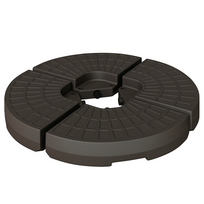 Skėčių stovas, 17 kg vandens/25 kg smėlio, HDPE, 100x100x10,5 cm