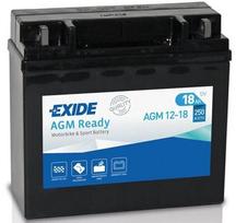Exide moto akumuliatorius 12V 18Ah AGM12-18 181x77x167-+