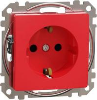 Socket outlet, grounded, with screw, red Sedna Design SDD115021 | 3606481480330