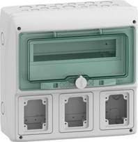Mureva Consumer unit 12 mod. IP65 340x335x160mm 3 open. 13180 | 3303430131809