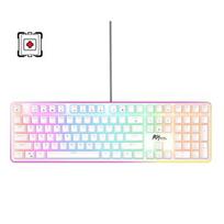 Royal Kludge RK918 RGB balta laidinė mechaninė klaviatūra | 100%, Red switches, US