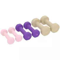 HOMCOM Hantelių rinkinys 6 vienetų su lagaminu, svoriai 0,5kg, 1kg, 1,5kg reguliuojami namams, sporto salei