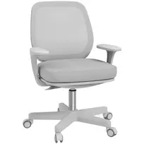 Vinsetto Biuro kėdė, Ergonomiška stalinė kėdė su pasukimo funkcija, Reguliuojamas aukštis 55 x 48 x 82,5–94,5 cm Pilka
