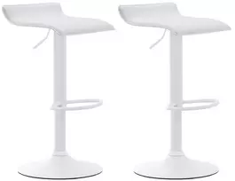 2 baro kėdžių rinkinys Dyn V2 imitacinė oda balta