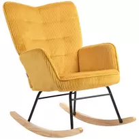 Minkštas supamasis krėslas, geltonas 98 x 71 x 101 cm