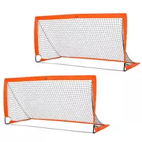 Futbolo vartai, futbolo tinklas, 2 mini vartų rinkinys, sulankstomi 183 x 90 x 90 cm
