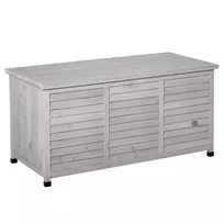 Medinė sodo spintelė 127 x 56 x 60 cm pilka