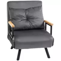 Viengulė sofa-lova su lovos funkcija - tamsiai pilka