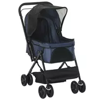 Vežimėlis šunims Oxford Blue 76,5x52x95cm Maži šunys ir katės