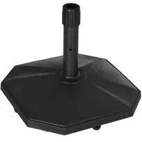 Skėčių stovas 22 kg Stabilus skėčių pagrindas Ø32/34/38 mm stulpams, užpildytas cementu, idealiai tinka sodui, juodas, Ø46x39H cm
