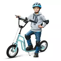 Pedalinis paspirtukas su pneumatinėmis padangomis 12 colių, nuo 5 metų, mėlynas, 120x58x75-80cm