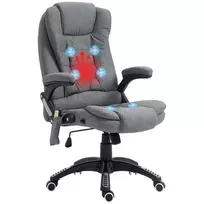 Ergonomiška biuro kėdė su masažo funkcija, reguliuojamo aukščio, pilka 67 x 74 x 116-126 cm