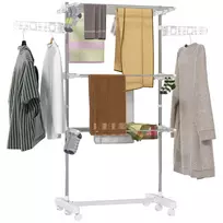 Mobili drabužių džiovyklė 3 lygių sulankstoma 80-142 x 55 x 152 cm