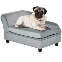 Sofa šunims su laikymo vieta, šviesiai mėlyna, 76x45x41,5 cm