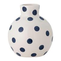 Iš keramikos dažyta rankomis vaza baltos spalvos (aukštis 11 cm) Fian – Bloomingville