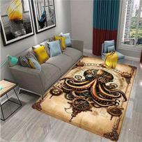 Steampunk mechaninis aštuonkojis kilimas,  120 cm x 160 cm / 47,24 colio x 63 colio