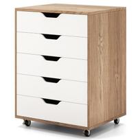 Mobilioji Costway dokumentų spinta su 5 stalčiais 48 x 39,5 x 65,5 cm, Natūralus