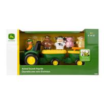 Žaislinis traktorius su priekabomis ir gyvūnais Tomy John Deere