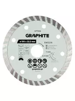 Deimantinis pjovimo diskas GRAPHITE, 150 x 2,4 x 22,2 mm, betonui, sausam pjovimui