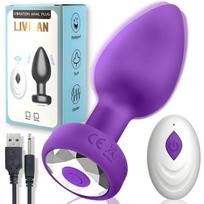 Dvigubo malonumo analinis ir G taško vibratorius LIVMAN HT-01 su nuotolinio valdymo pultu ir 10 vibracijos režimų