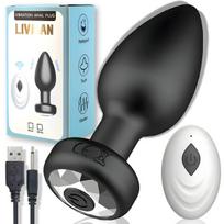 Dvigubo malonumo analinis ir G taško vibratorius LIVMAN HT-01 su nuotolinio valdymo pultu ir 10 vibracijos režimų