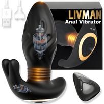 Analinis vibratorius LIVMAN YY812 su nuotolinio valdymo pultu, 10 vibracijos ir teleskopinių režimų