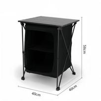 Outdoor Folding Table Multi-functional Storage Rack Cooking Cabinet Lightweight Picnic Table Portable Camping Equipment chaki