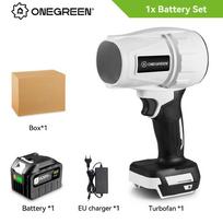 ONEGREEN 2000W bešepetėlis elektrinis turbo pūstuvas reaktyvinis ventiliatorius 200M/S rankinis oro pūstuvas smarkaus pūtimo įrankis, skirtas Makita 18V akumuliatoriui 1 928VF Battery Set