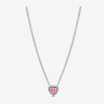 Pandora Pakeltas Rožinis Širdies Karoliai 398425C02 One Color / SIZE : 45 cm