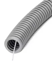 Gofruotas vamzdis MINBUD, D16mm, su viela, pilkos spalvos, 320 N, RKGLp16, 25m