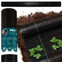 Storas agroplėvelės audinys Sillar juodas UV sodo kilimėlis 90g/m2 3x10m Agrotekstilė