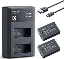 "K&F Concept LP-E17" fotoaparato baterijos įkroviklis 1250 mAh, skirtas "Canon EOS RP", "Rebel T8i", "T7i", "T6i", "T6s", "SL2", "SL3", "EOS M3", "M5", "M6 Mark II", "77D", "200D", "750D", "760D", "800D