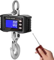 Skaitmeninės kranų svarstyklės 1T 1000 kg 2200 svarų, elektroninės pakabinamos svarstyklės su nuotolinio valdymo pulteliu, sunkiojo tipo pramoninės pakabinamos svarstyklės, traukimo svarstyklės, įkraunamos nešiojamos laukinės svarstyklės su LCD ekranu ir