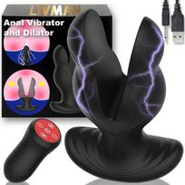 Unisex dviejų variklių analinis vibratorius LIVMAN SY-2 su 8 vibracijos ir elektros šoko režimais