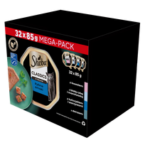 SHEBA Classics žuvies skonių padėklai 32x85g