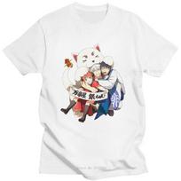 Naujoviški Anime Gintama Gintoki Sakata Marškinėliai Vyrams Trumpomis Rankovėmis Su Spauda Gintoki Sakata Kagura Elizabeth Marškinėliai Slim Fit Medvilniniai Marškinėliai S