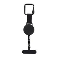 Apsaugos nuo vagystės mobiliojo telefono dirželis su ištraukiamu plieniniu lyneliu One Size black
