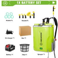 ONEGREEN 20L Elektrinis purkštuvas Ličio purkštuvas Sodo drėkinimo purkštuvas Skaitmeninis ekranas Nešiojami belaidžiai žemės ūkio įrankiai, skirti Makita 18v akumuliatoriui 1 Battery EU Plug