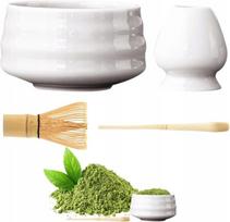 Matcha rinkinys iš bambuko ir keramikos – 5 dalių